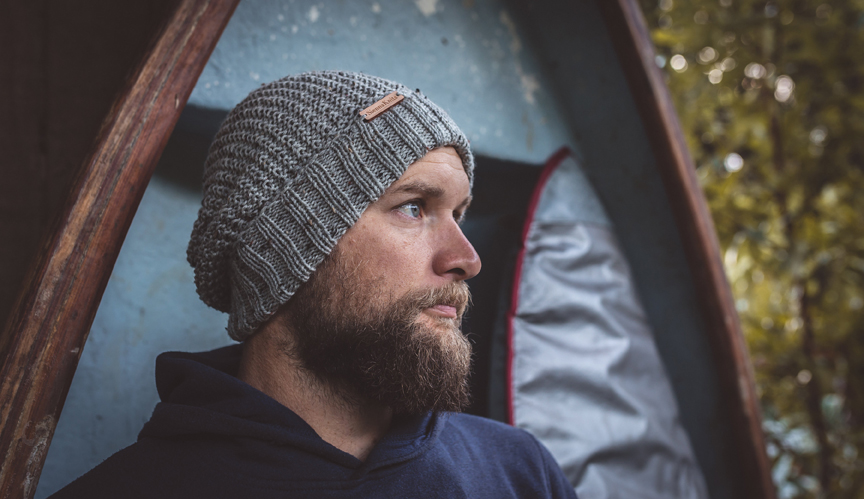 mens light grey beanie