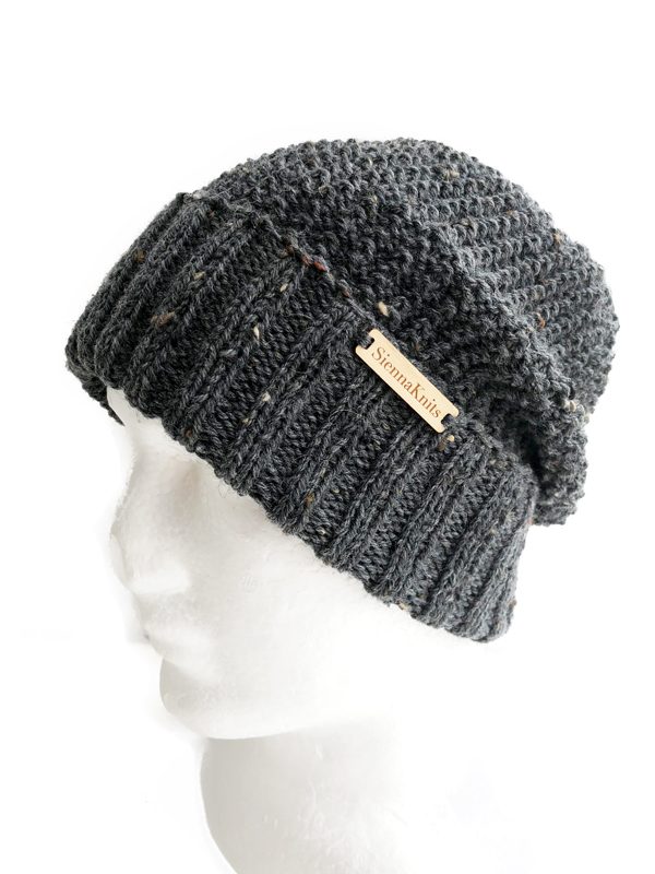 mens dark grey beanie